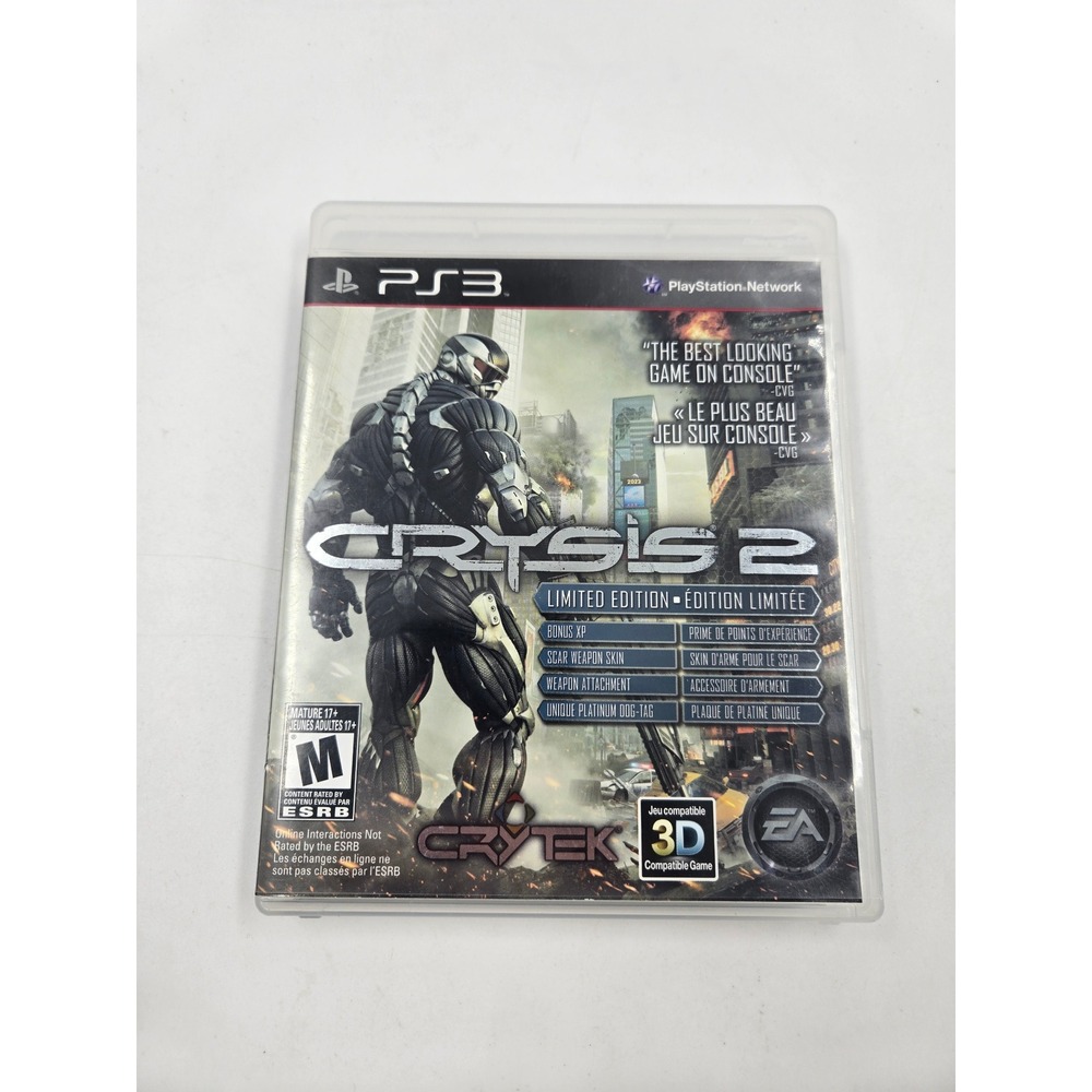 Crysis 2 Limited Edition PS3 Playstation 3 Game Complete CIB